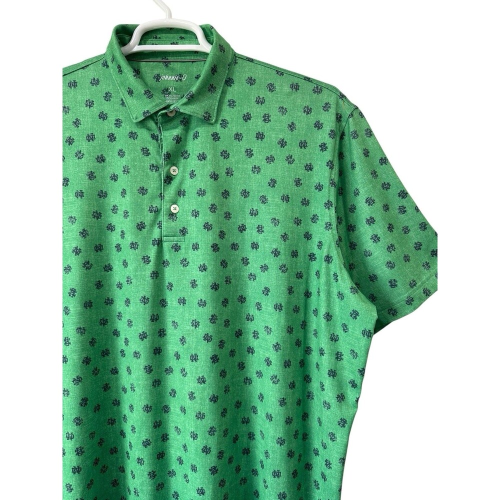 Johnnie-O Notre Dame Fighting Irish Performance Polo Golf Shirt Mens XL PRISTINE